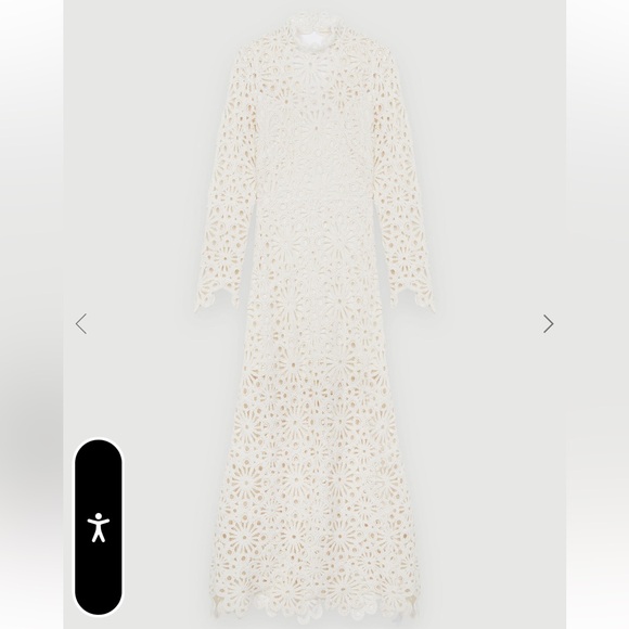 Maje Rozim Dress Crochet Maxi Dress Mini Depop - Picture 6 of 12